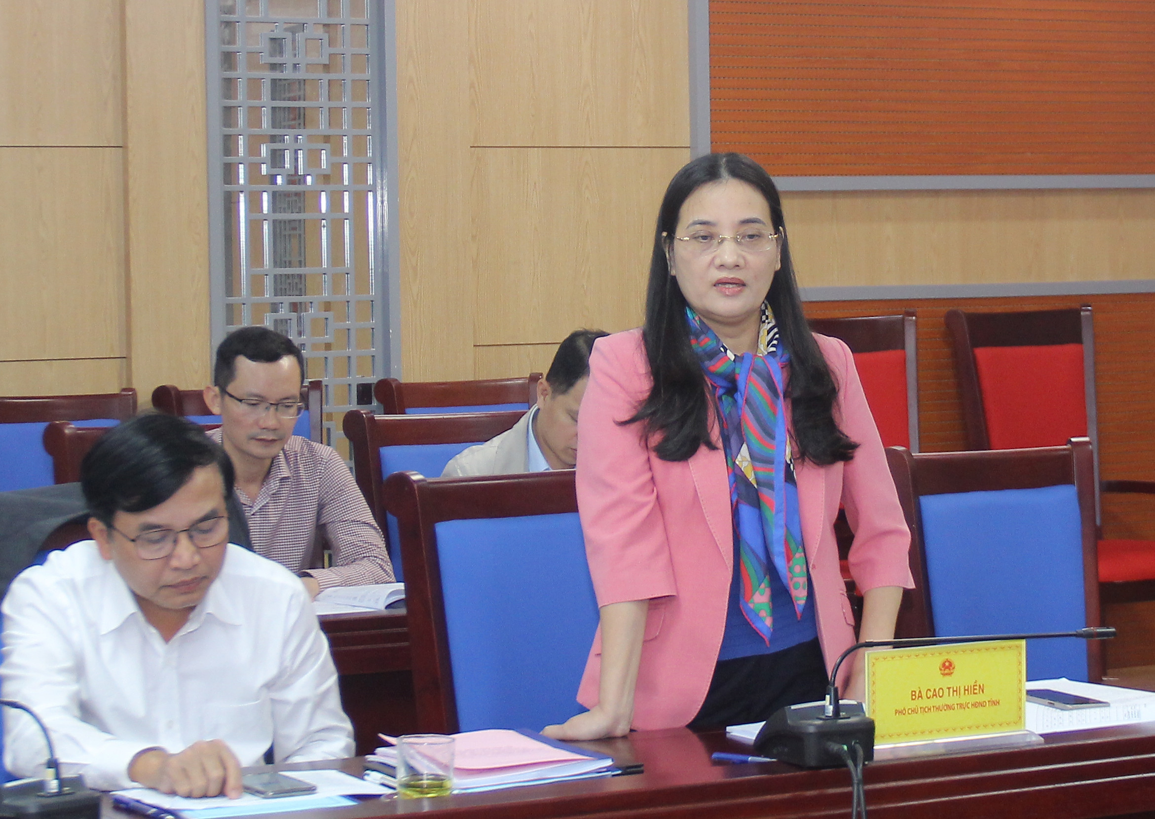 Phó Chủ tịch HĐND tỉnh Cao Thị Hiền đề nghị UBND tỉnh rà soát lại. Ảnh: Mai Hoa