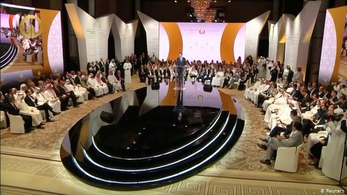 Kushner phát biểu tại hội nghị Hòa bình đến thịnh vượng_ tại Bahrain năm 2019. Ảnh: Reuters