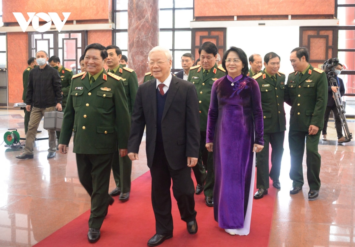 Tổng Bí thư, Chủ tịch nước Nguyễn Phú Trọng dự, chỉ đạo Hội nghị Quân chính toàn quân