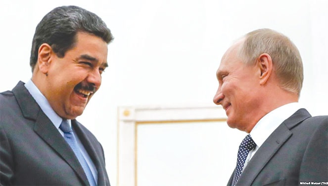 Tổng thống Putin và ông Nicolas Maduro. Ảnh tư liệu