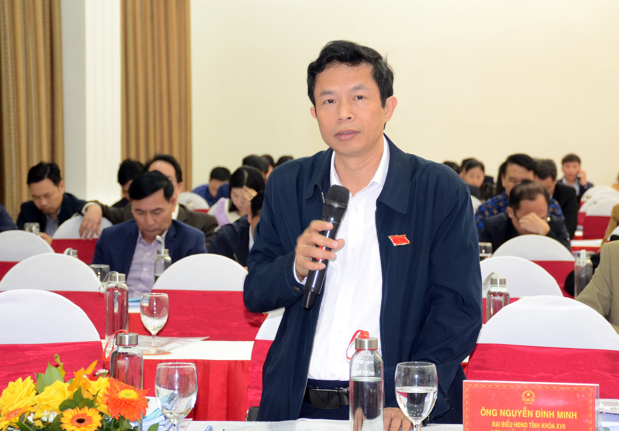 Đại biểu Vương Quanh Minh, Bí thư huyện ủy Quỳ Châu. Ảnh: Thành Chung