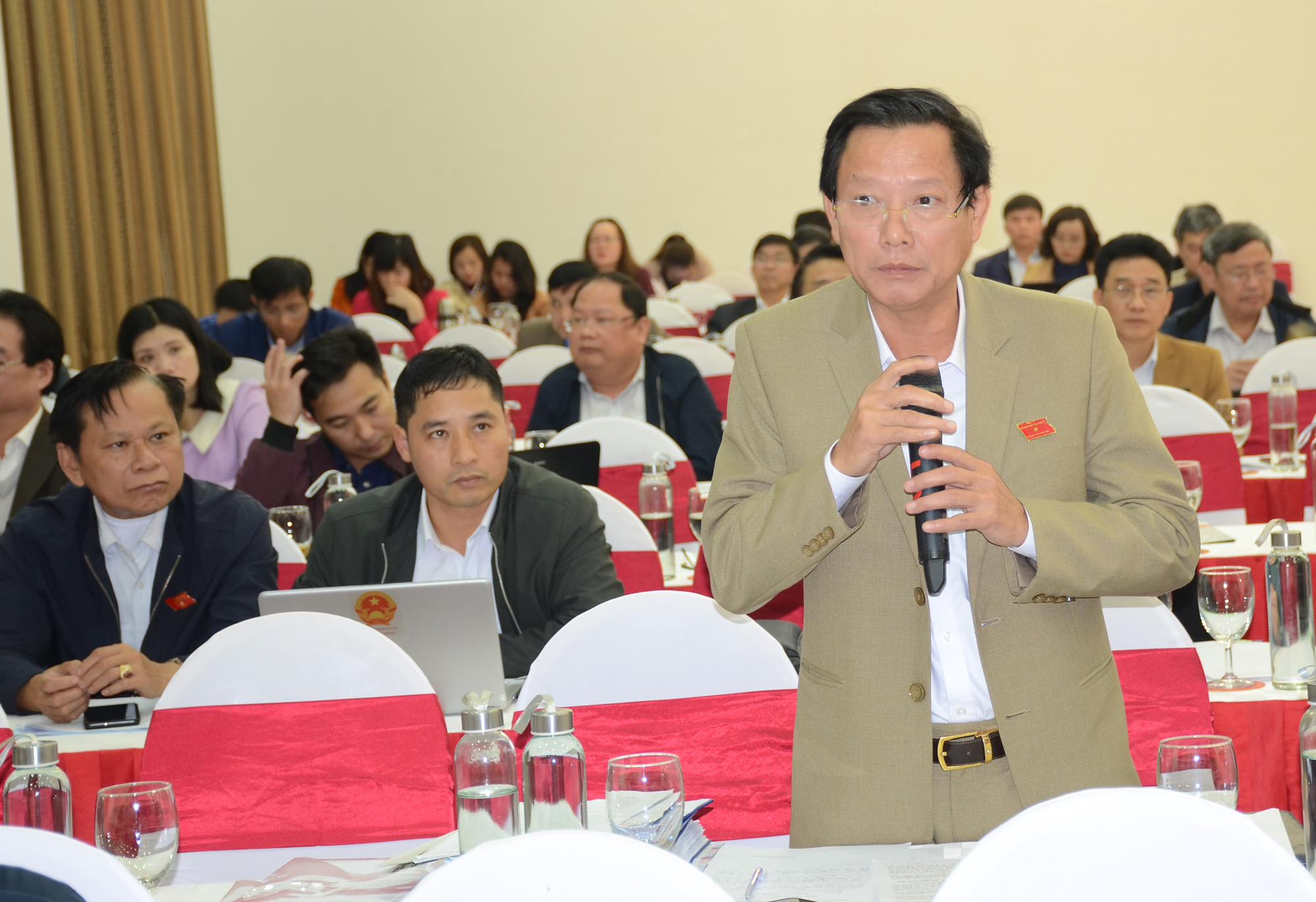Đại biểu Nguyễn Giang Hoài, Chủ tịch Hội Doanh nghiệp Nhỏ và Vừa huyện Quỳ Hợp