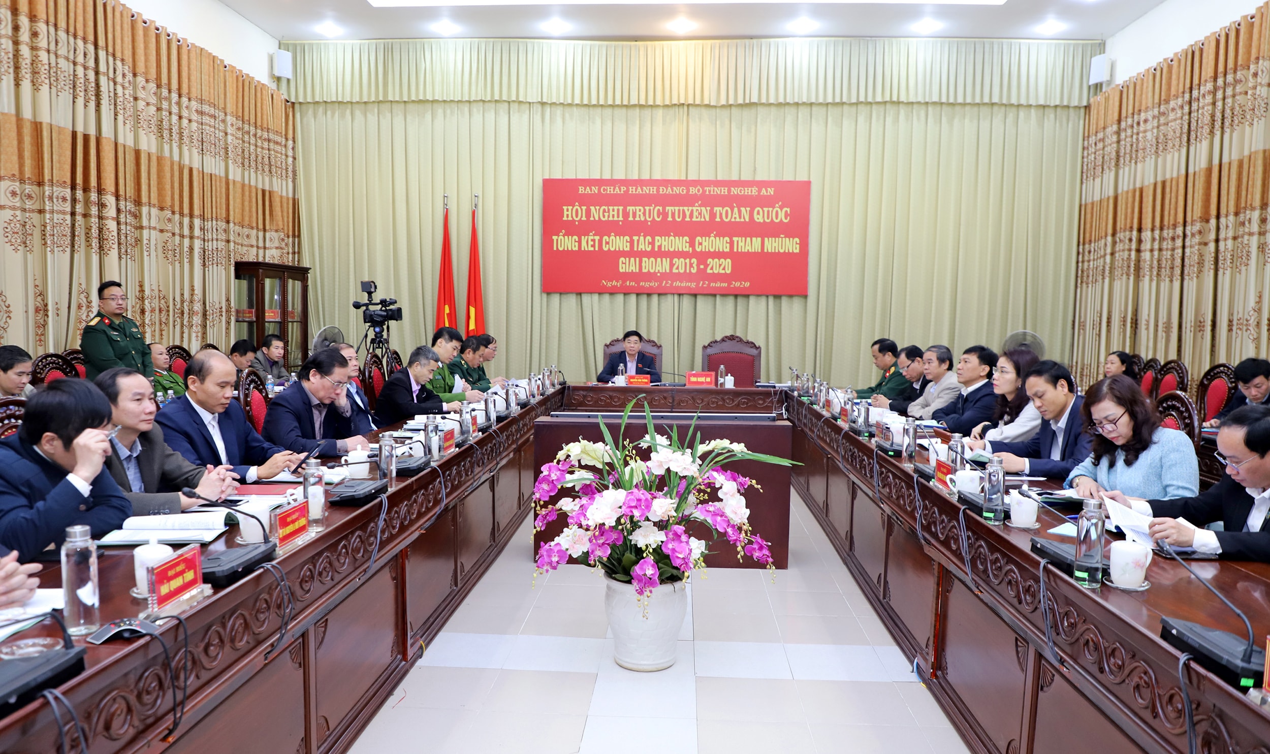 Quang cảnh điểm cầu Nghệ An. Ảnh: Phạm Bằng