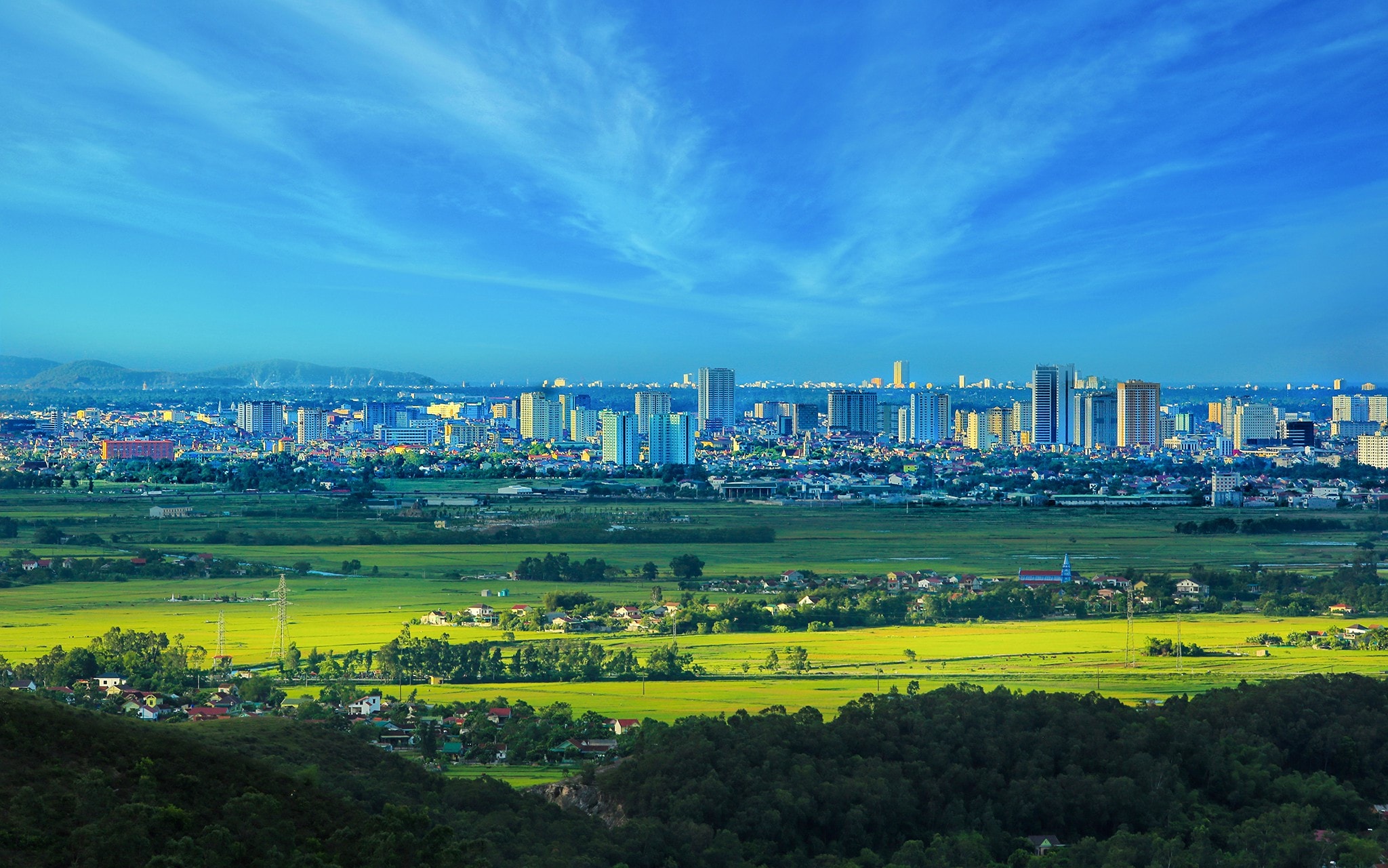 TP Vinh nhìn từ xa. Ảnh tư liệu