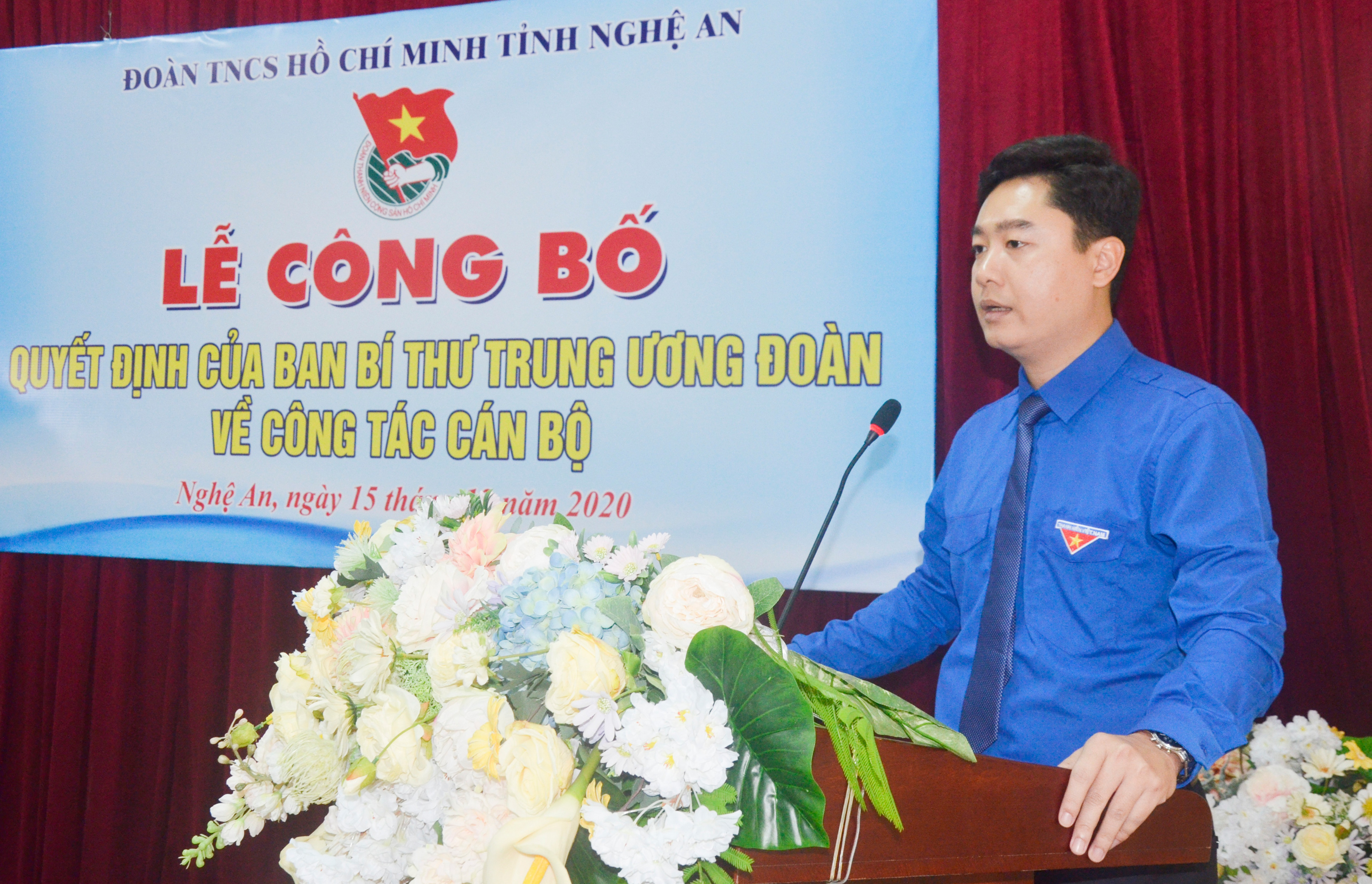 Đồng chí Lê Văn Lương phát biểu tại buổi lễ. Ảnh: Thanh Lê