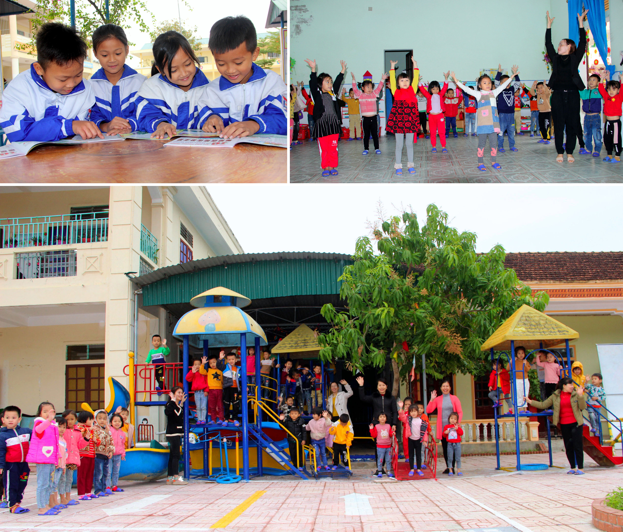 Cả 3 cấp học của Diễn Hải đều đạt chất lượng tốp đầu của huyện Diễn Châu. Ảnh: Quang An