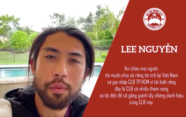 Lee Nguyễn tiết lộ lý do gia nhập đội bóng TPHCM chinh chiến tại V-League 2021.