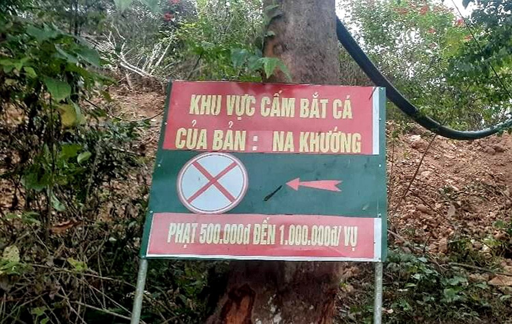 Ban quản lý các bản sẽ phạt tiền đối với các tổ chức, cá nhân cố tình khai thác cá khu vực cấm. Ảnh: Lữ Phú