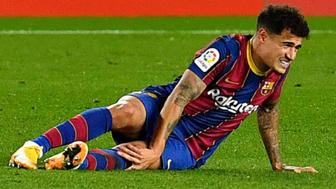 Không chỉ mất điểm đáng tiếc, đội bóng xứ Catalan còn đang lo lắng về tình trạng chấn thương của Philippe Coutinho.