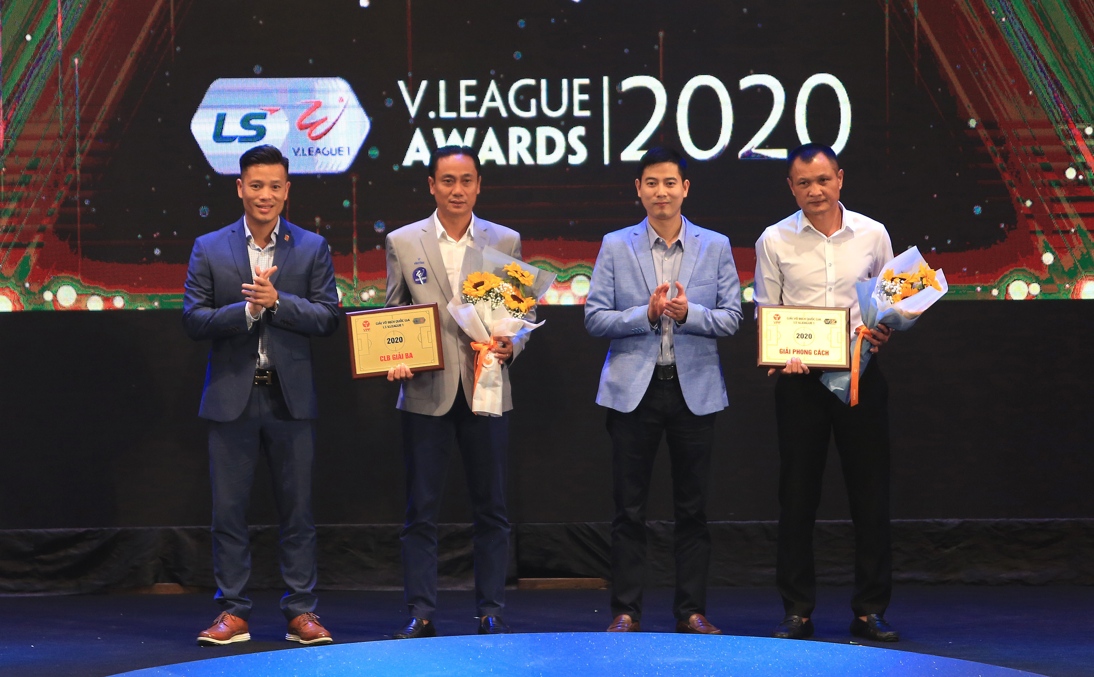 SLNA là đội bóng đạt giải phong cách tại V.League 2020. Ảnh: BTC