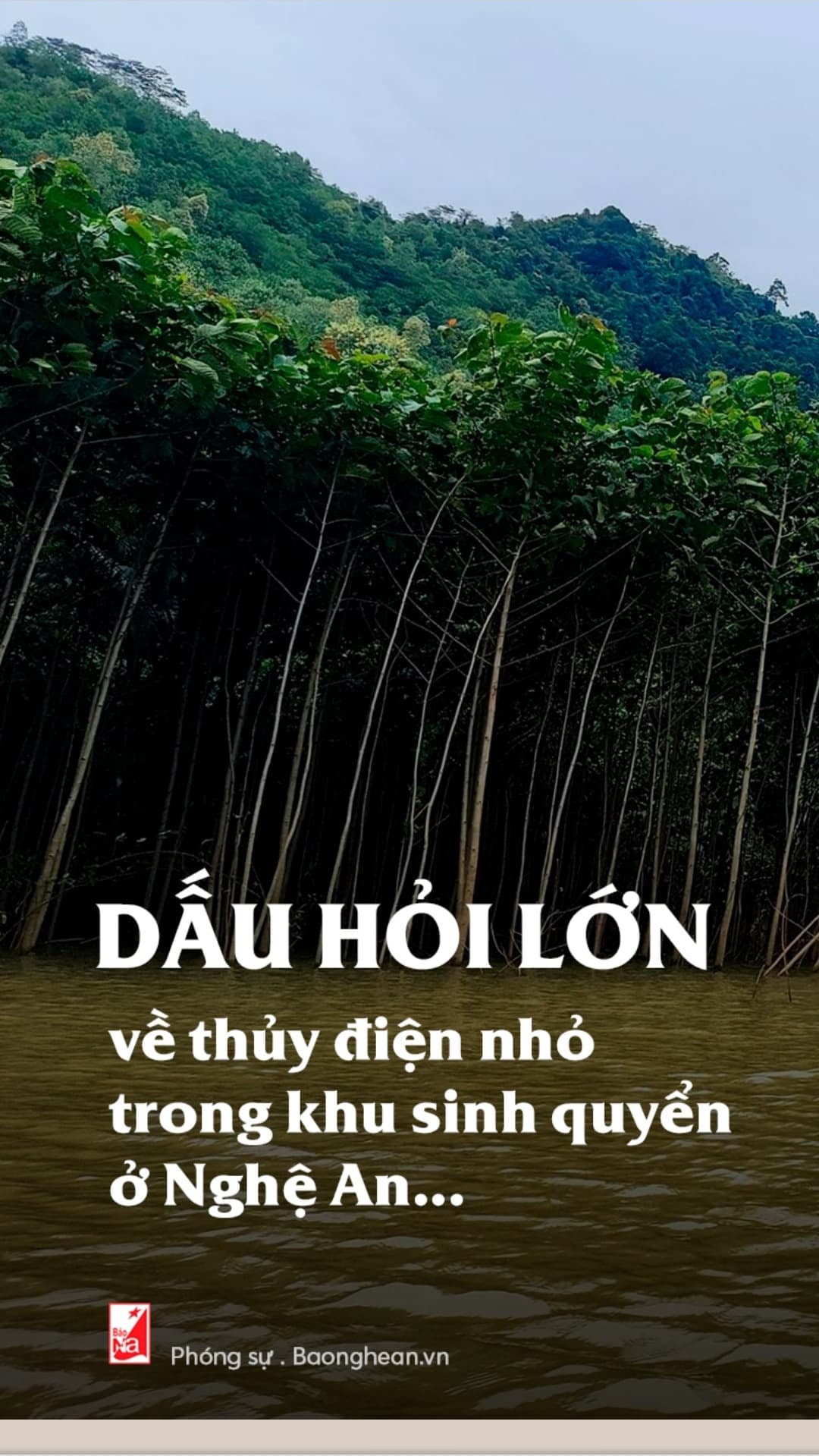 Bài viết của Báo Nghệ An về việc khảo sát dự án thủy điện Thông Thụ. Ảnh: Nhật Lân