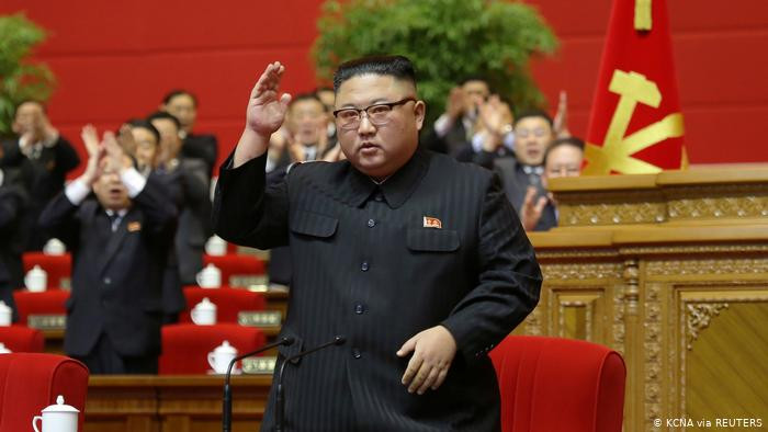 Phát biểu tại Đại hội đảng Lao động Triều Tiên, nhà lãnh đạo Kim Jong-un nhiều lần đề cập đến vũ khí hạt nhân. Ảnh: KCNA