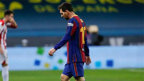 Không biết có phải do mất bình tĩnh do Barca bất lực trong việc tìm kiếm bàn thắng gỡ hòa hay không mà Messi đã có hành vi đánh nguội Asier Villalibre.