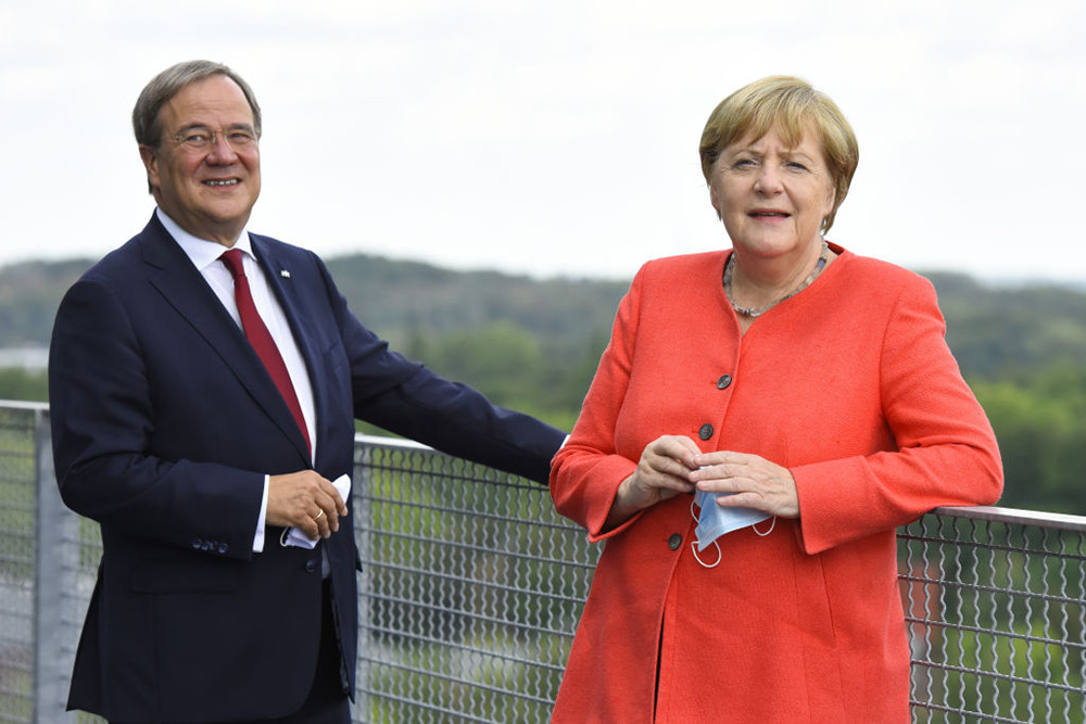 : Ông Armin Laschet từng là đồng minh tin cậy của bà Angela Merkel. Ảnh: Time Magazine