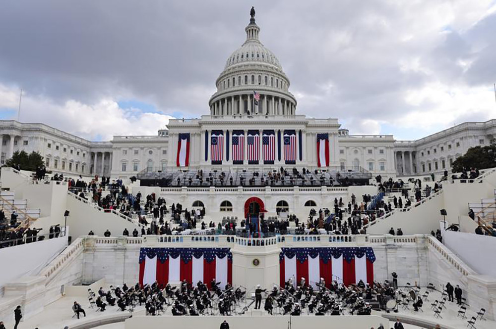 Lễ nhậm chức của Tổng thống Joe Biden diễn ra tại tòa nhà Quốc hội Mỹ. Ảnh: Reuters