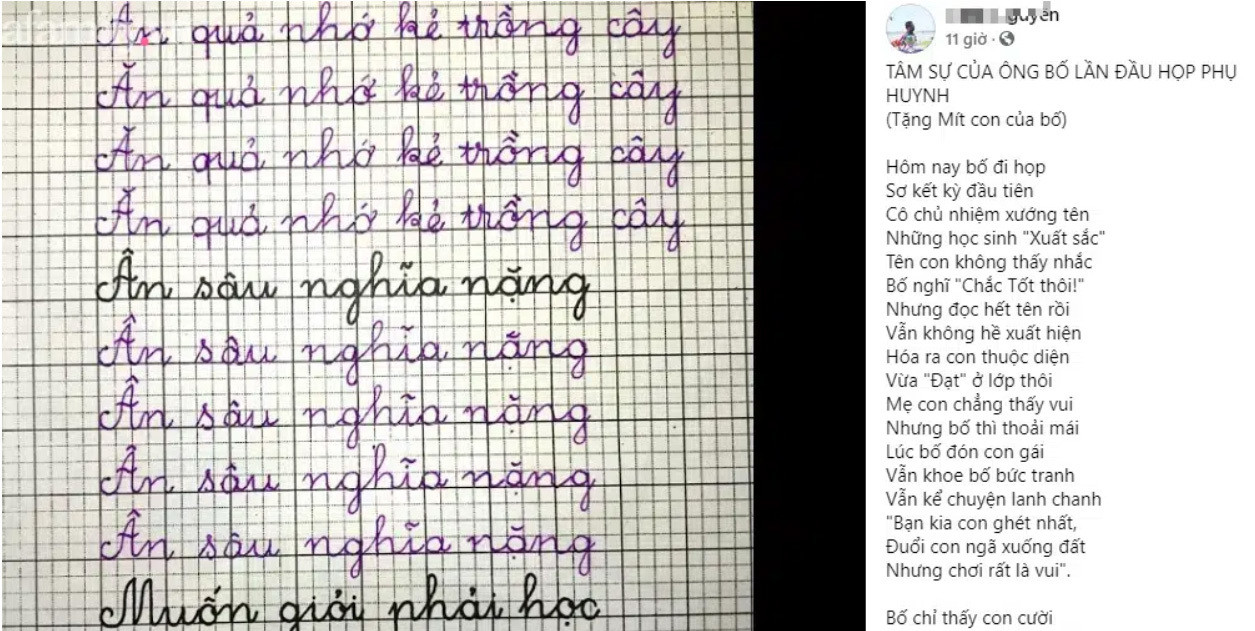 Bài thơ tặng bé Mít của ông bố Nguyễn Xuân Thấu