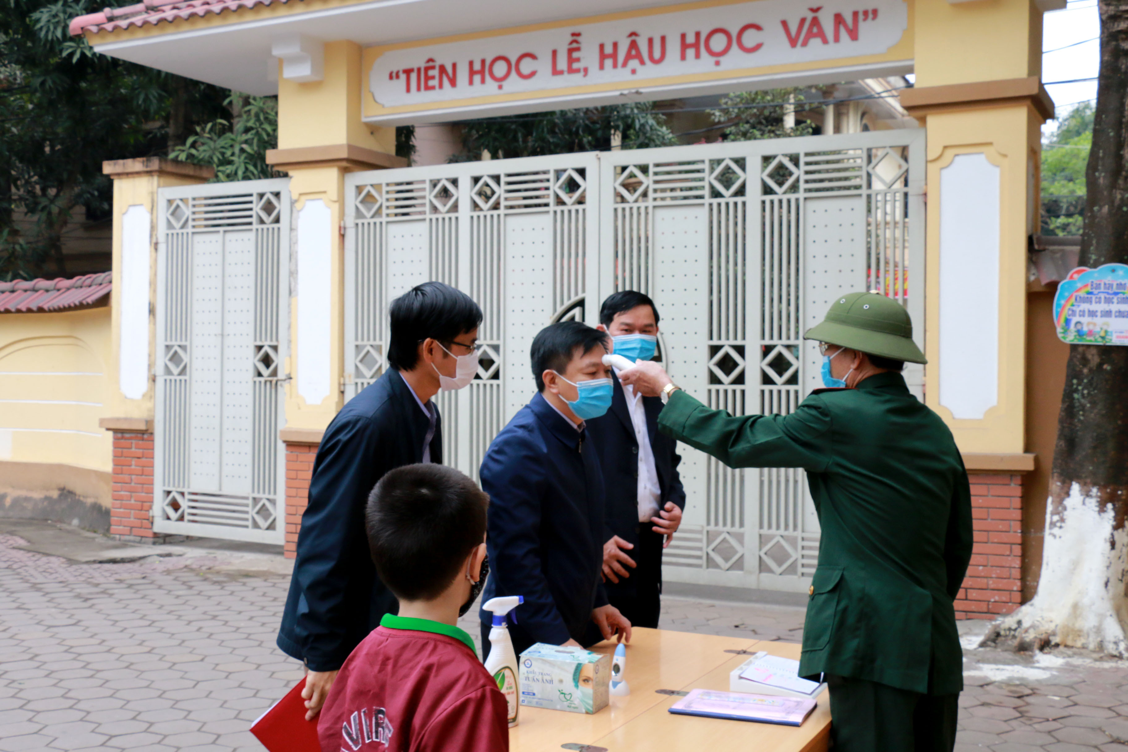 Do Nghệ An vẫn đang trong vùng an toàn nên ngày hôm nay việc học ở các trường học trên địa bàn tỉnh vẫn diễn ra bình thường. Ảnh: MH