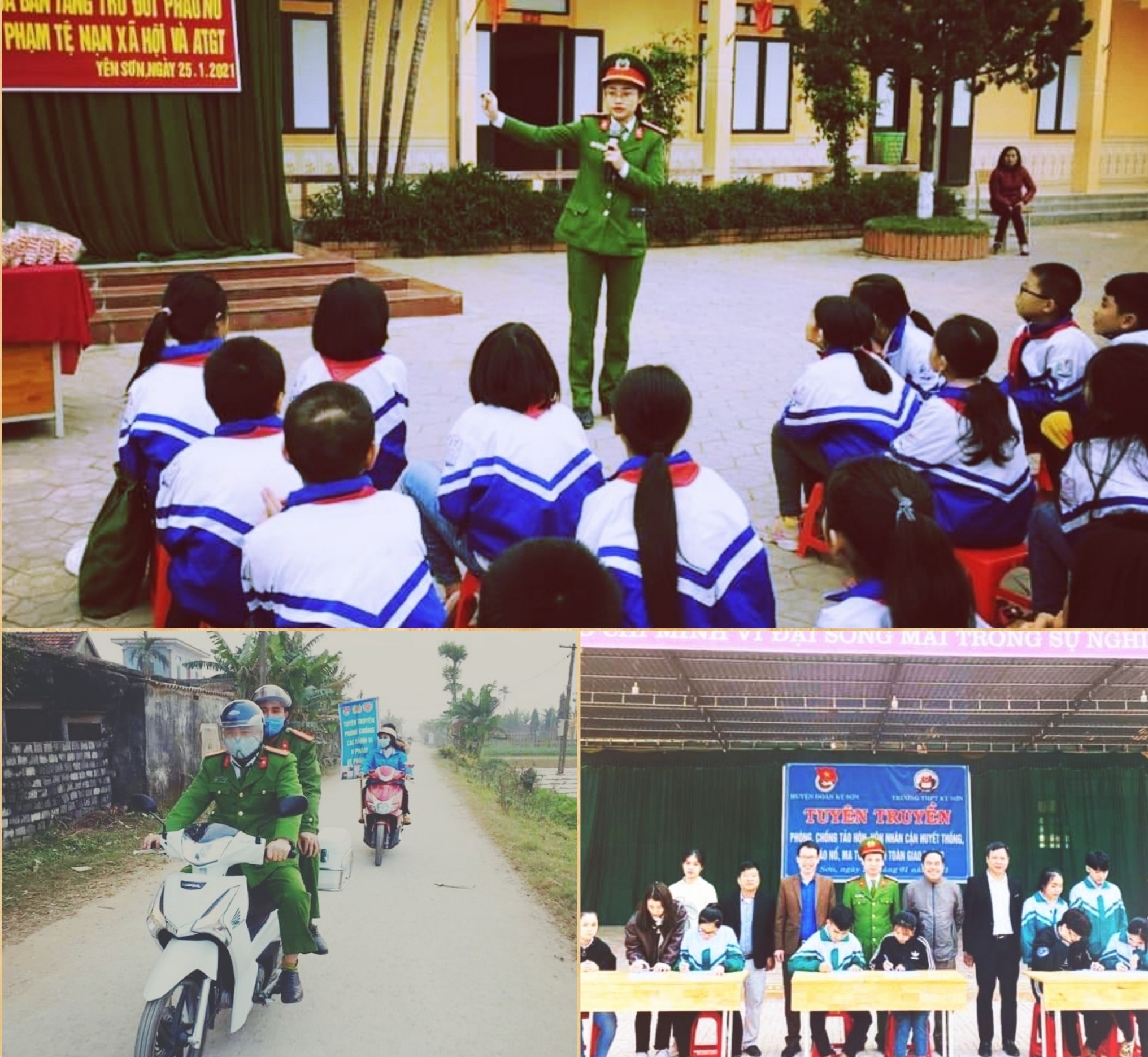Nhiều địa phương, ban ngành và các lực lượng chức năng tổ chức tuyên truyền, giáo dục pháp luật về chống vi phạm về pháo nổ cho học sinh. Ảnh: H.T