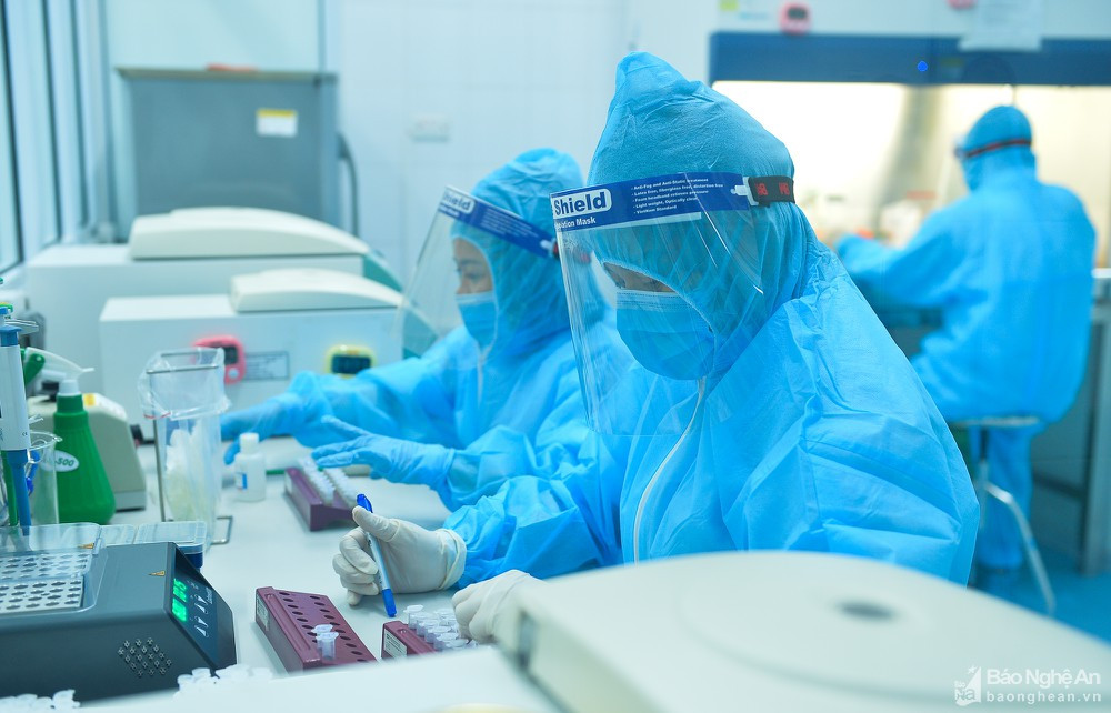 Mỗi ngày, Nghệ An có thể xét nghiệm đến 400 mẫu bệnh phẩm. Ảnh tư liệu