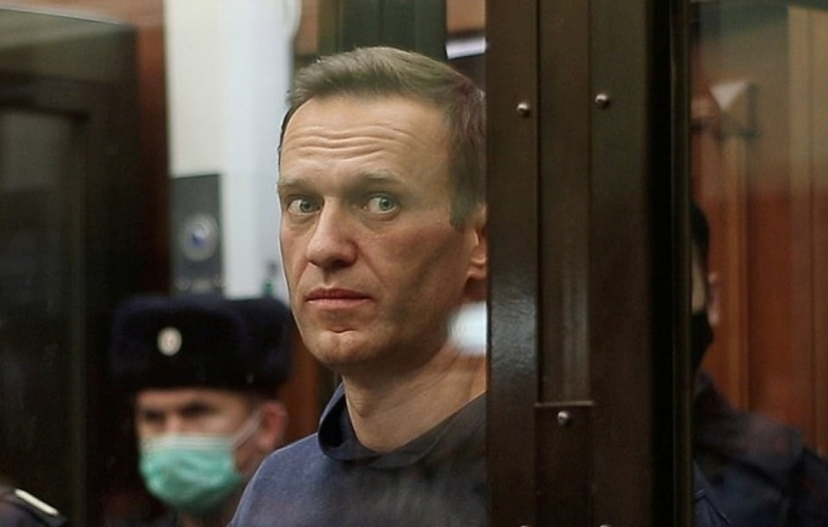 Alexei Navalny tại phiên tòa ở Nga ngày 2/2. Ảnh: Reuters.