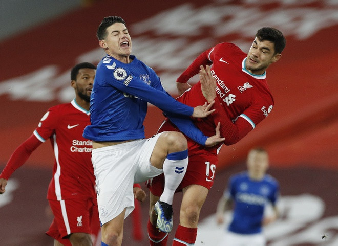 Trước trận đấu rạng ráng nay, Everton đã không thắng trong 20 lần hành quân đến Anfield tại giải Ngoại hạng Anh. Ảnh: Reuters.