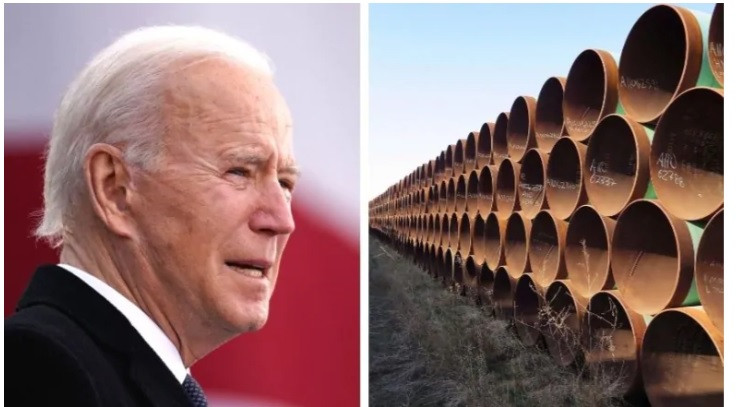 Tổng thống Mỹ Joe Biden khiến dư luận Canada tức giận khi thu hồi giấy phép đường ống dẫn dầu Keystone XL do Canada hậu thuẫn ngay trong ngày đầu làm việc. Ảnh: AP/CBC