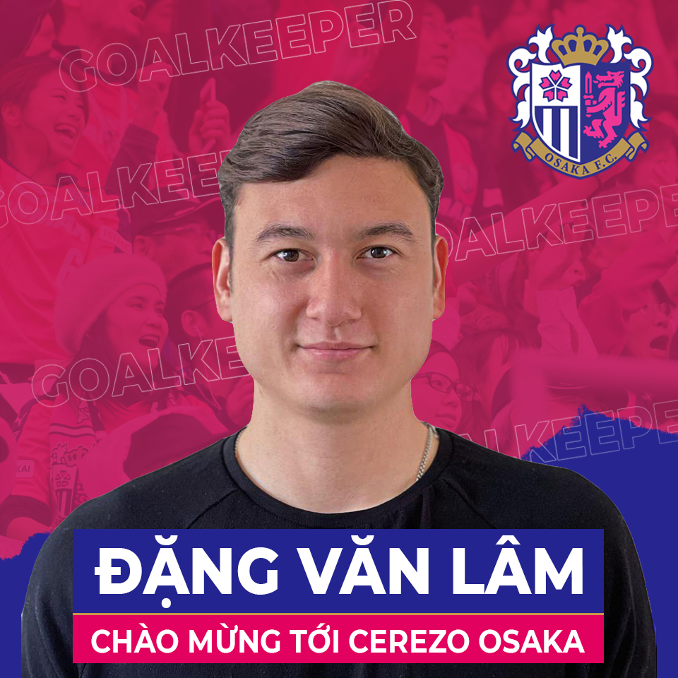 Văn Lâm là thủ môn dự bị số 2 tại CLB Cerezo Osaka. Ảnh CLB