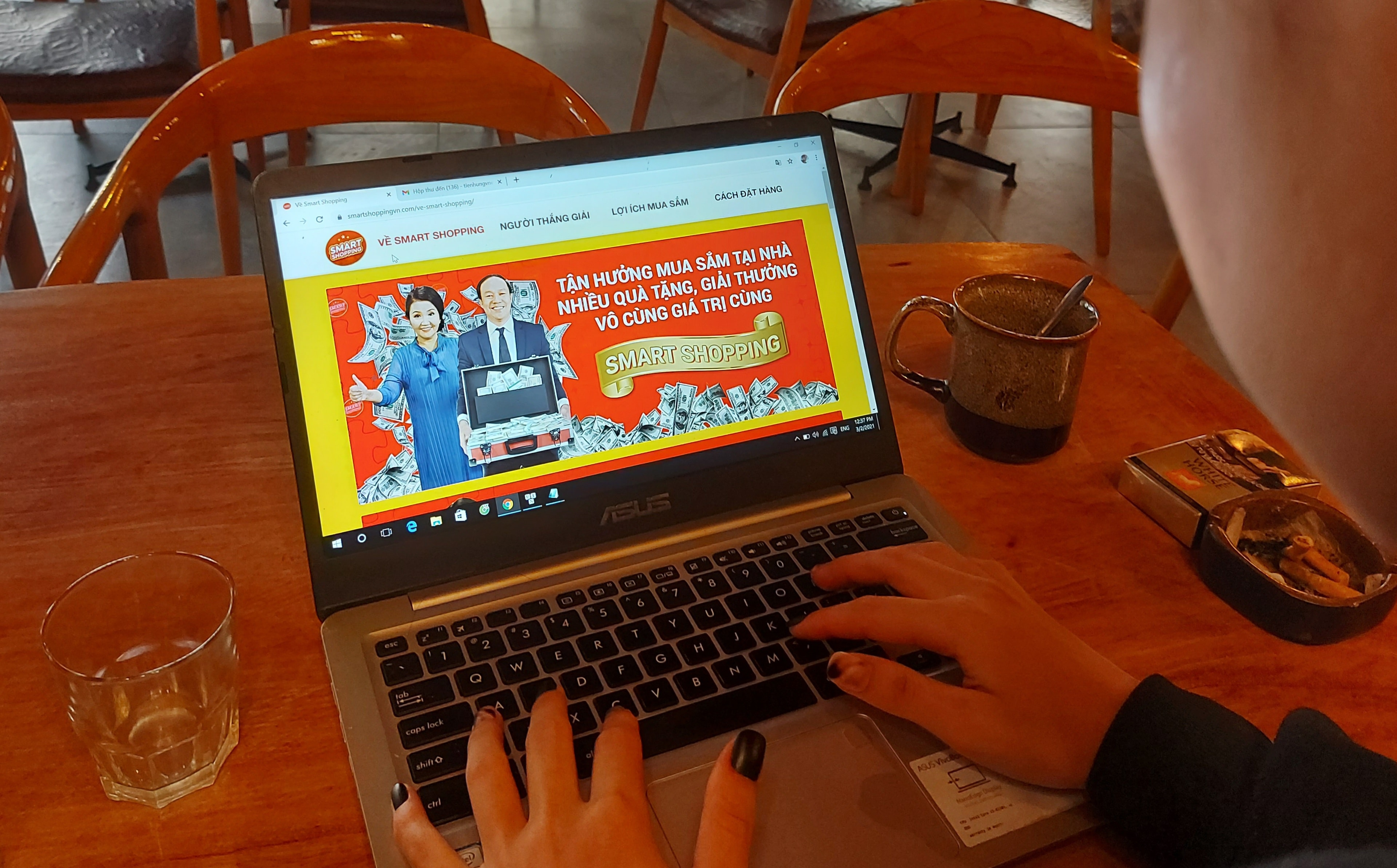 Trang wep này có tên miền gần giống với một kênh mua sắm trực tuyến có trụ sở ở Hà Nội. Ảnh: TH