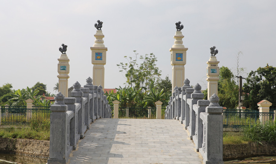 Một hạng mục thuộc Khu tưởng niệm đồng chí Phùng Chí kiên tại Diễn Châu. Ảnh tư liệu Tiến Hùng