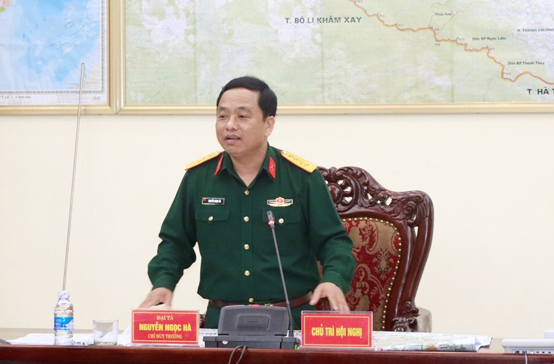 Đại tá Nguyễn Ngọc Hà, Chỉ huy trưởng Bộ CHQS tỉnh kết luận buổi làm việc