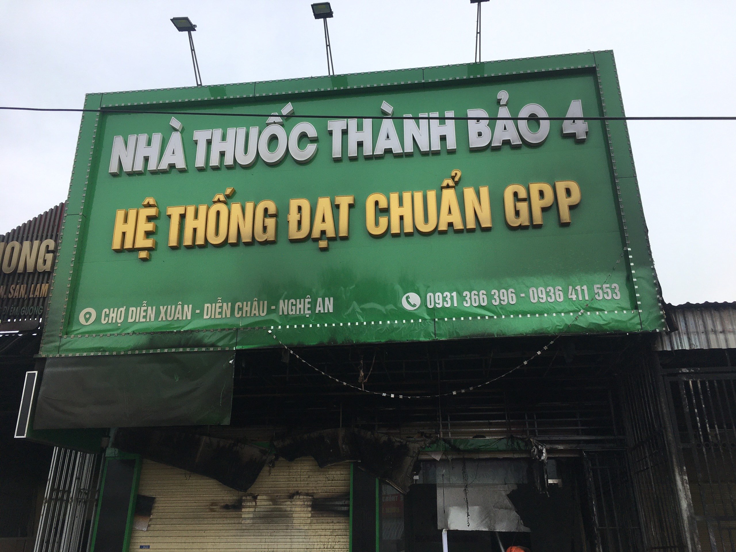 Hiện trường vụ cháy. Ảnh: Chu Minh