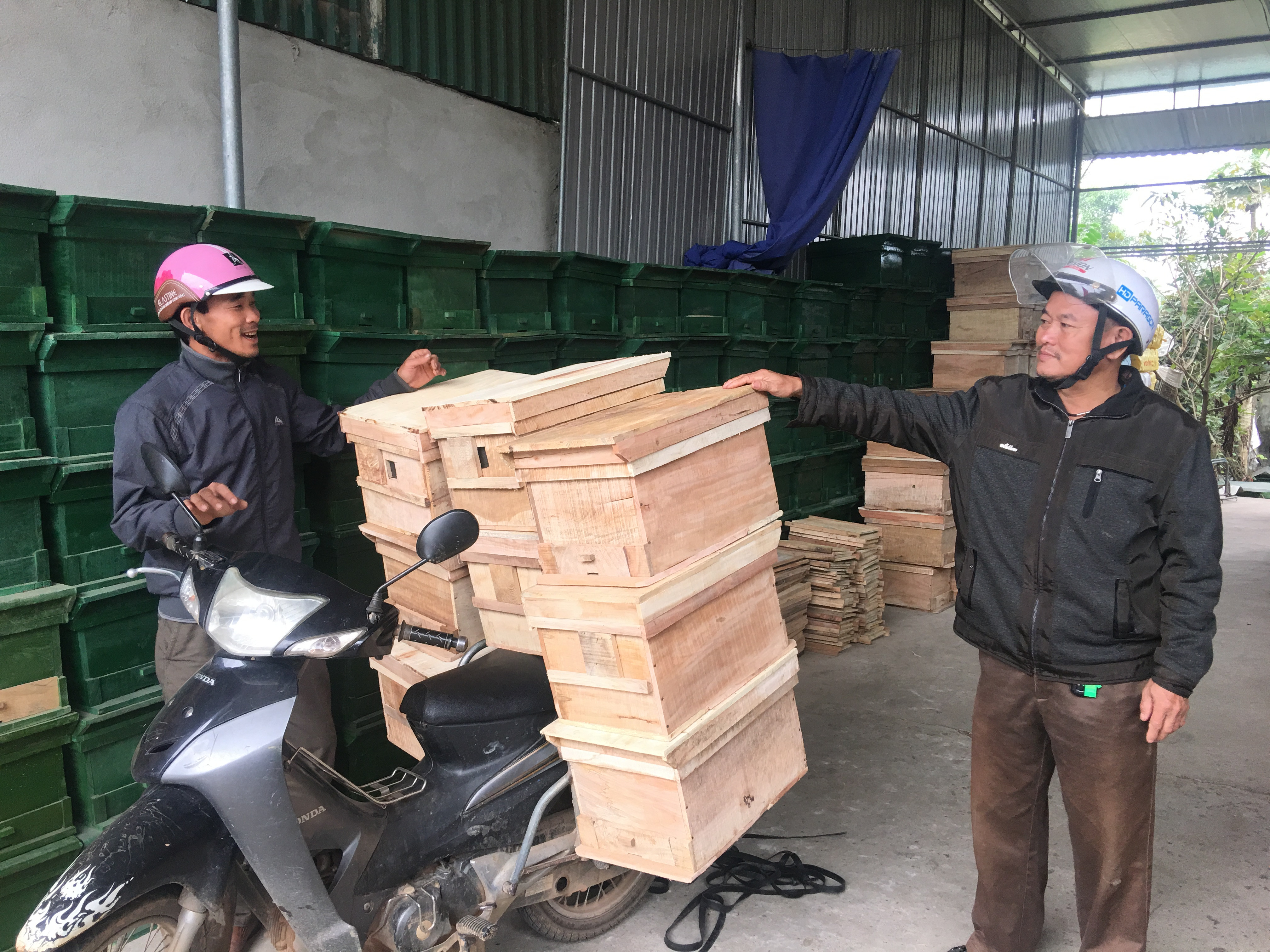 6.Người nuôi ong ở Yên Thành mua thùng ong về để nhân đàn