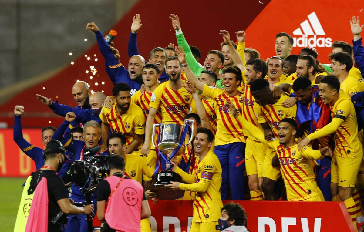 Barca có danh hiệu đầu tiên dưới thời HLV Koeman. (Ảnh: Reuters).