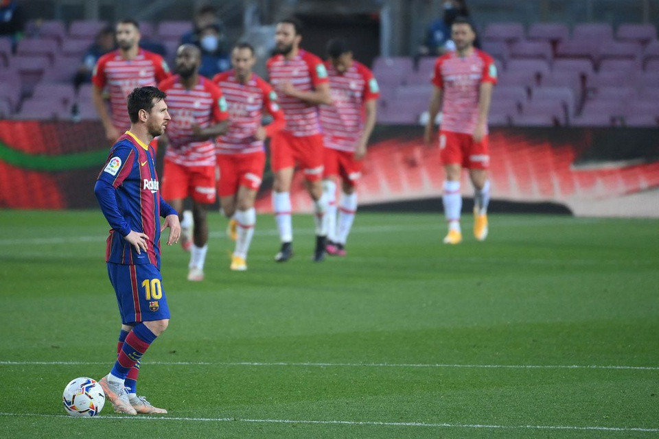 Barca muốn Messi giã từ sự nghiệp bóng đá tại sân Camp Nou. Ảnh: Getty.