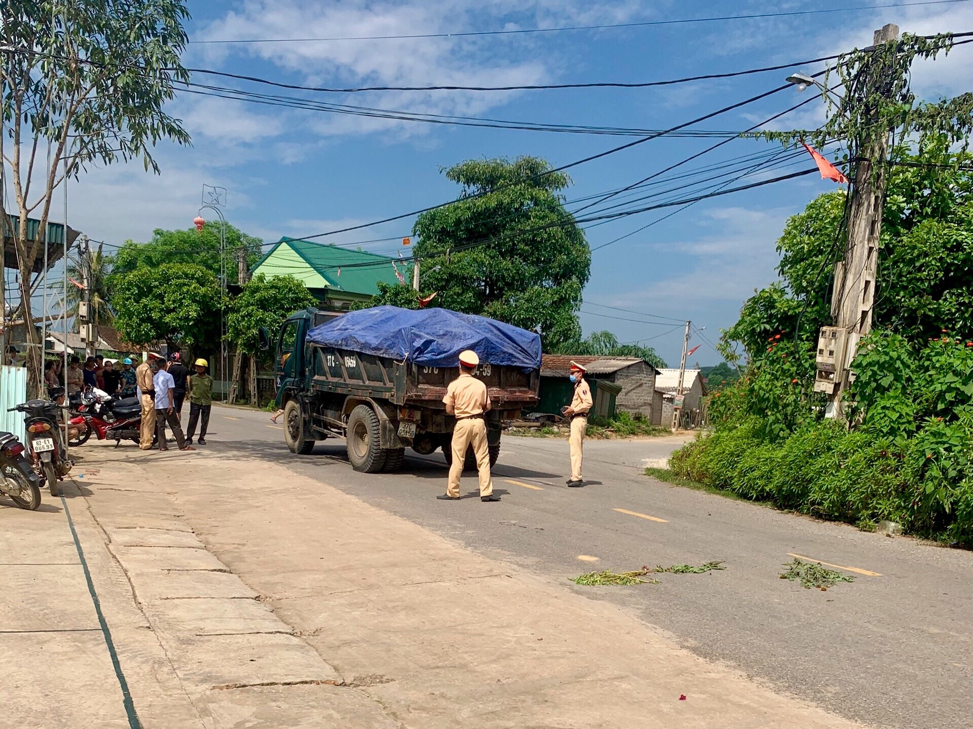 Hiện trường vụ tai nạn. Ảnh: Ngọc Phương