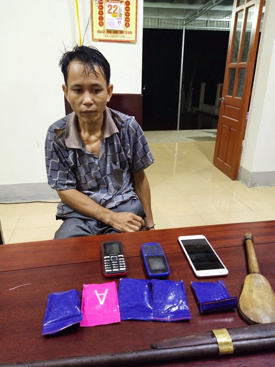 Mạo tại cơ quan công an. Ảnh: Hương Quỳnh