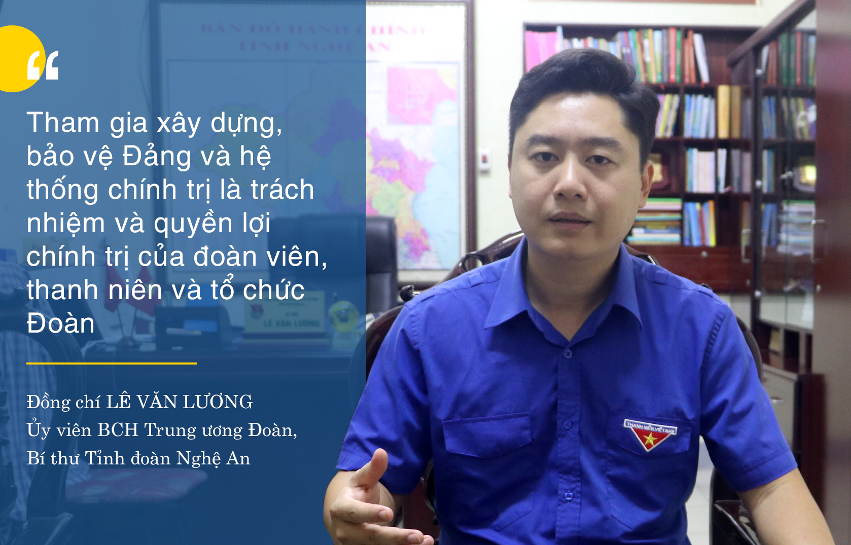 Bí thư Tỉnh đoàn Lê Văn Lương-Quoter