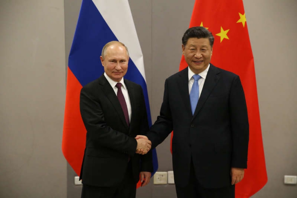 Tổng thống Nga Putin và Chủ tịch Trung Quốc Tập Cận Bình. Ảnh: Getty