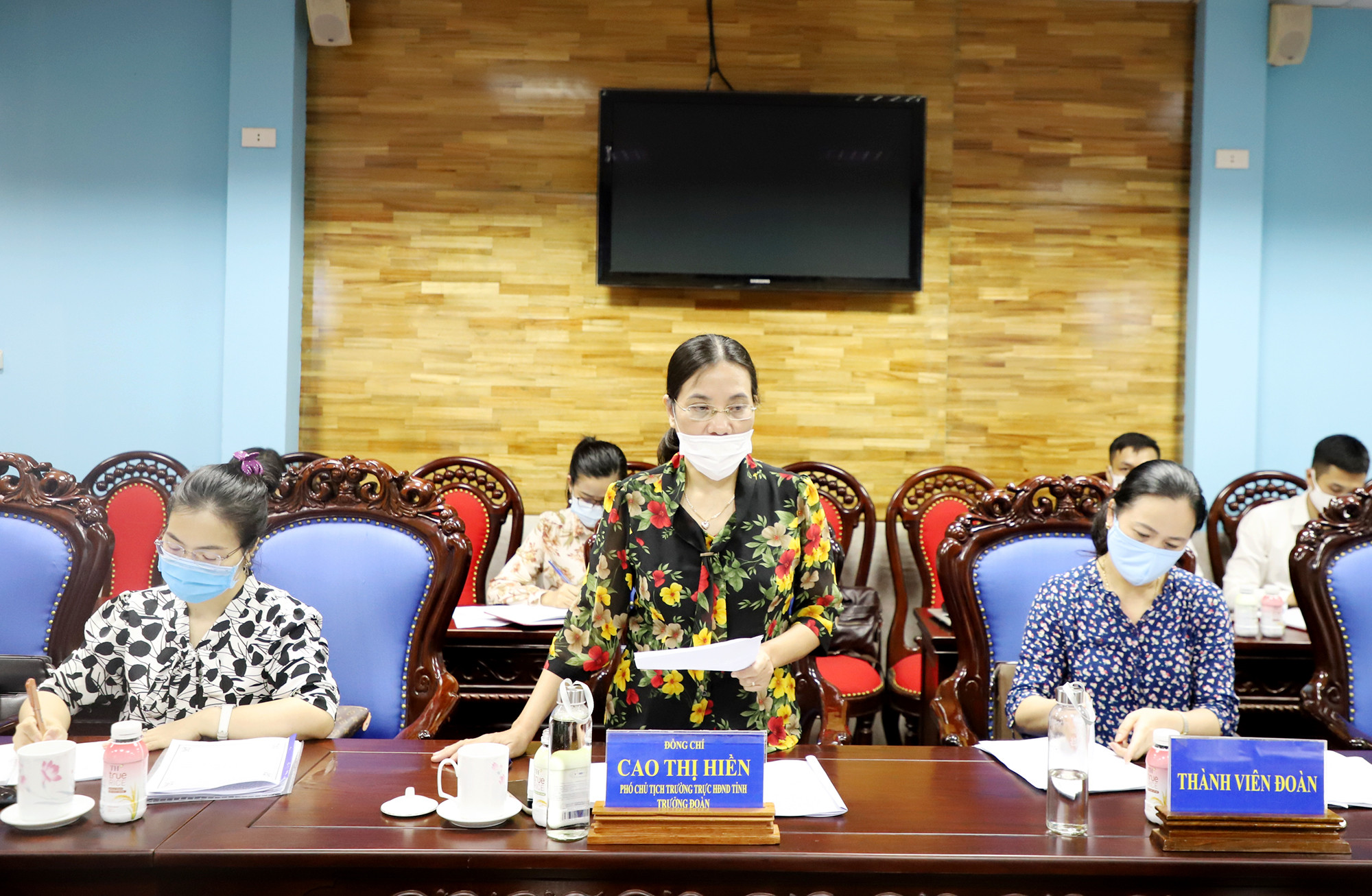 Đồng chí Cao Thị Hiền - Phó Chủ tịch HĐND tỉnh kết luận tại buổi kiểm tra. Ảnh: Phạm Bằng