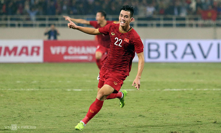 Tiến Linh đạt hiệu suất 151 phút một bàn cho đội tuyển Việt Nam dưới thời HLV Park. Ảnh: Đức Đồng