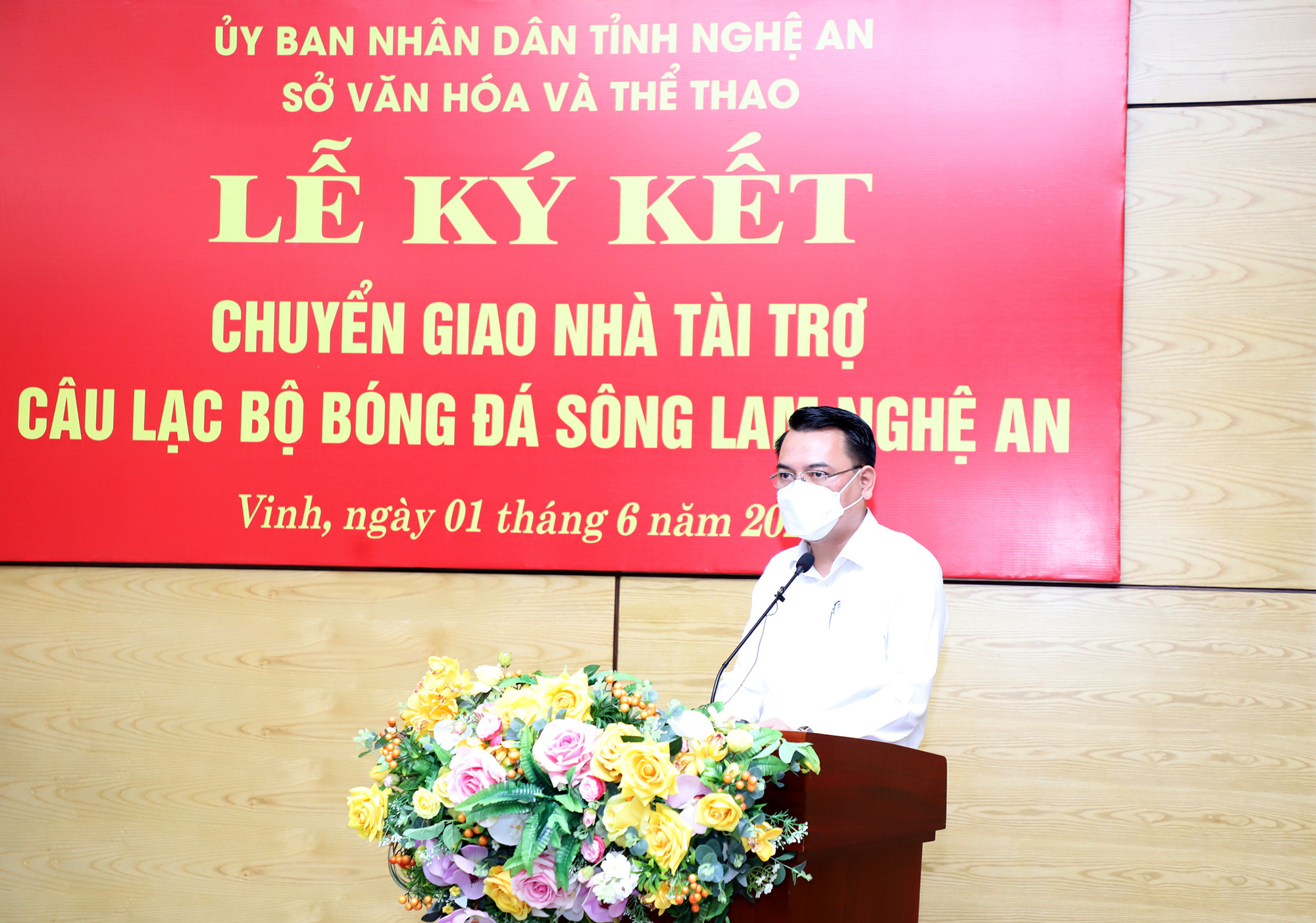 Ông Lê Ngọc Hồng Nhật - Phó tổng Giám đốc Ngân hàng TMCP Bắc Á phát biểu tại buổi lễ. Ảnh: Phạm Bằng