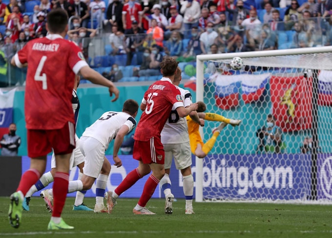 Miranchuk ghi bàn duy nhất trận Nga vs Phần Lan.