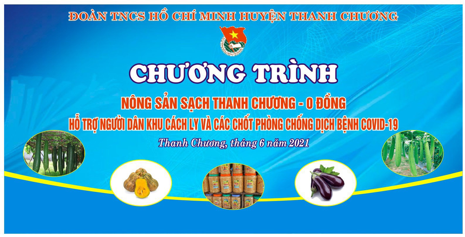 Chương trình Nông sản sạch gửi tặng miễn phí cho chốt kiểm soát dịch và các khu vực cách ly được Huyện đoàn Thanh Chương gấp rút triển khai những ngày qua.