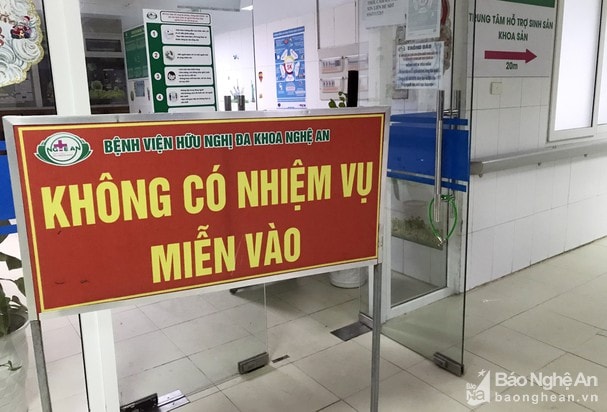 Bệnh viên HNĐK  phong tỏa tạm thời khoa Khoa Sản để phòng, chống dịch Covid-19. Ảnh minh họa: PV