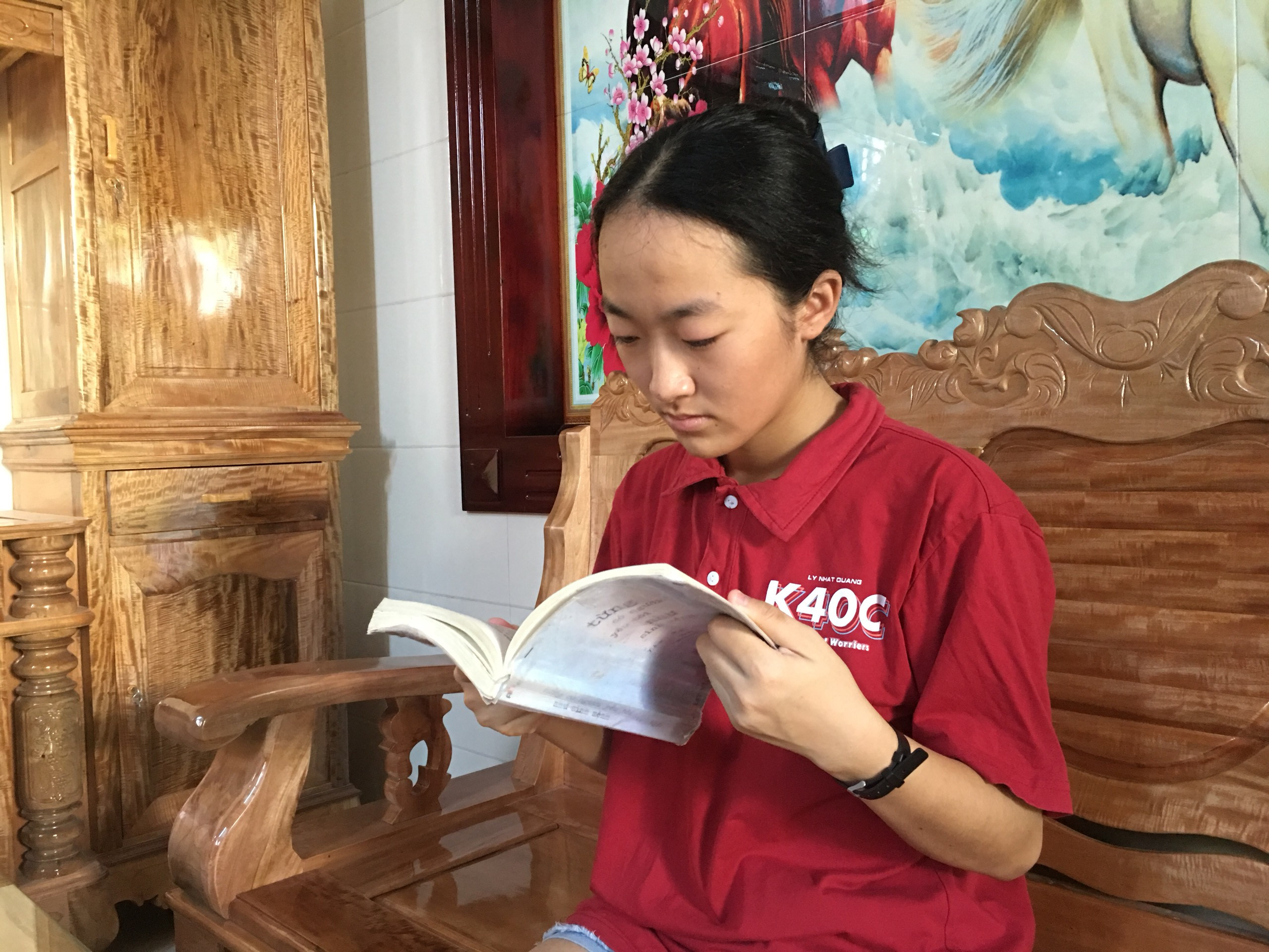 Em Lê Thiết Sang- Lớp trưởng lớp 9C, đậu vào lớp chuyên Ngoại ngữ trường THPT Phan Bội Châu.