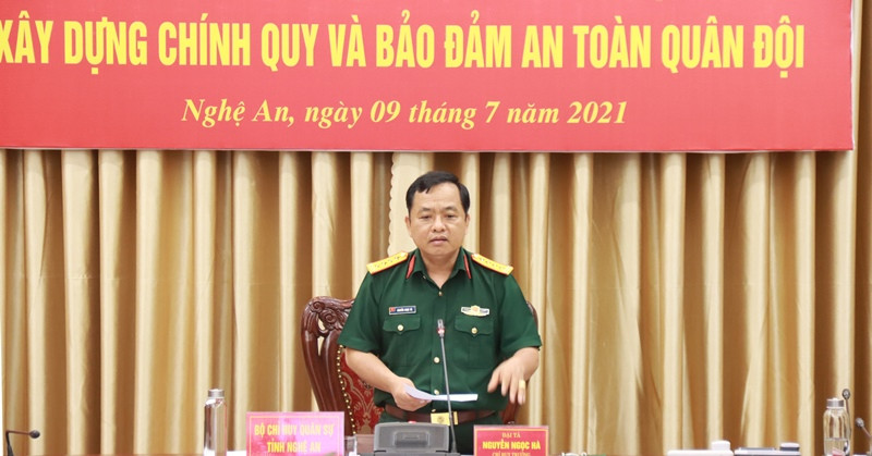 Đại tá Đại tá Nguyễn Ngọc Hà, Ủy viên BTV Tỉnh ủy – Chỉ huy trưởng Bộ CHQS tỉnh kết luân hội nghị