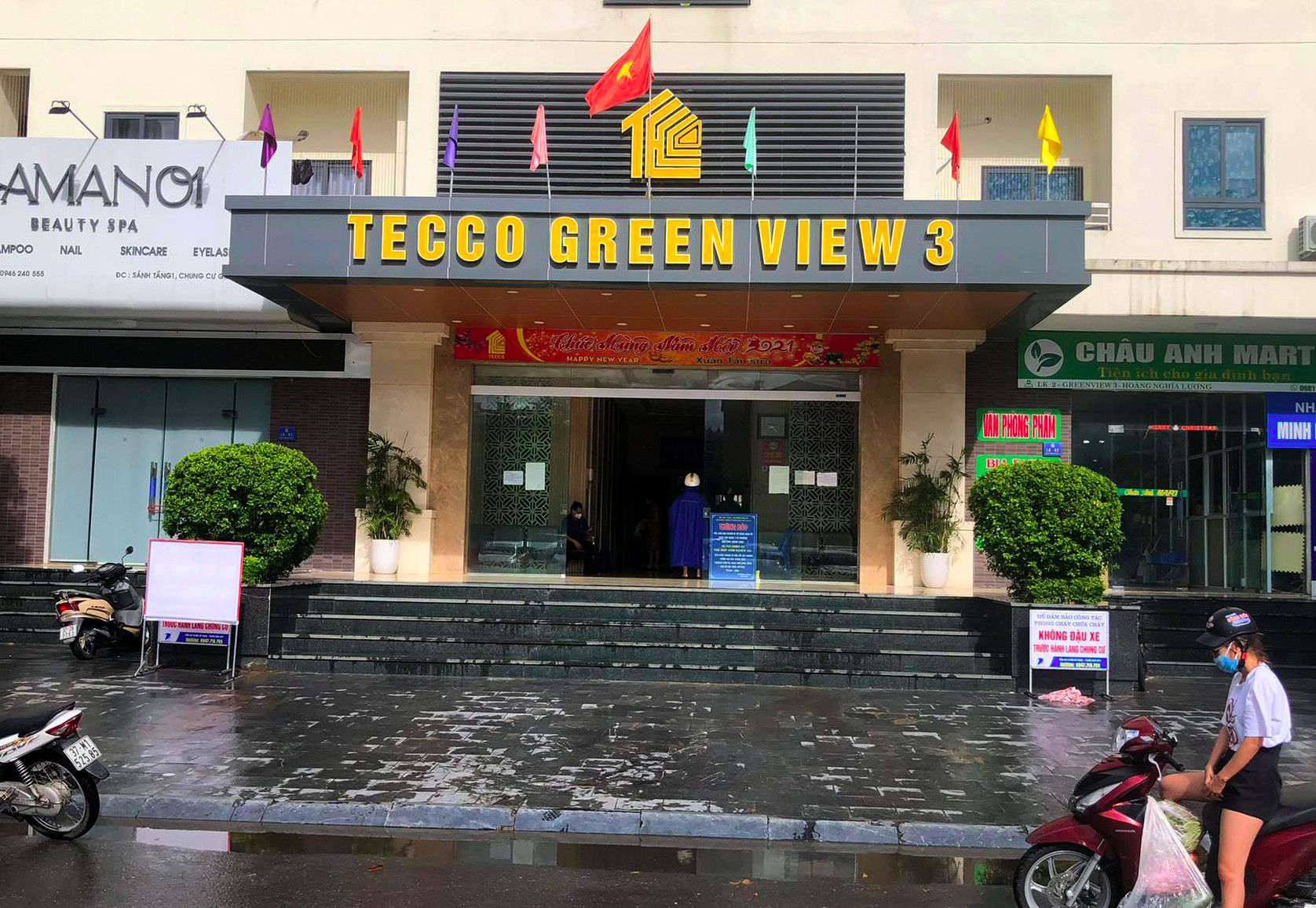 Chung cư Green View 3 đã được dỡ phong tỏa sáng 10/7. Ảnh: Quang An