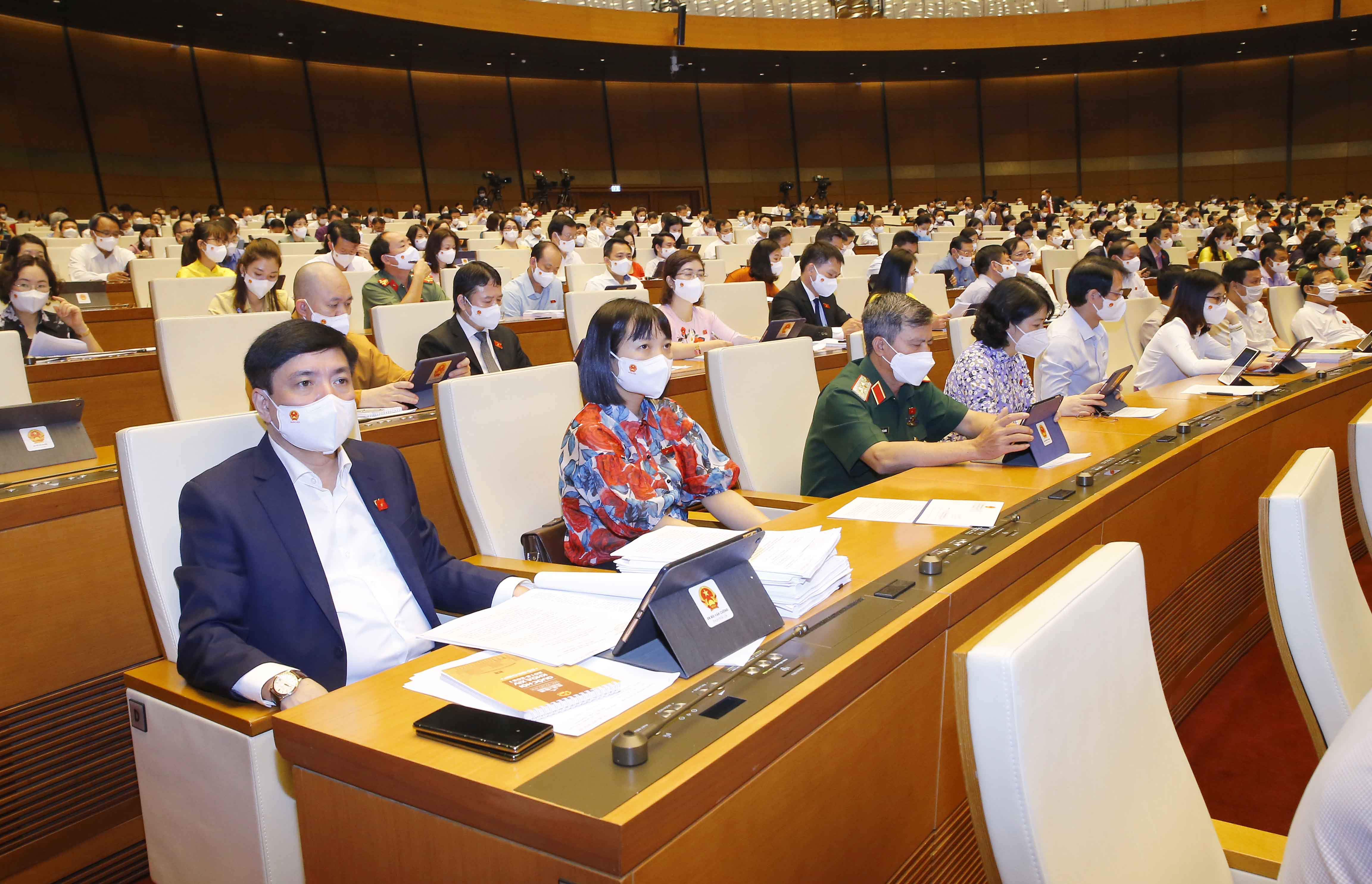 Các đại biểu dự kỳ họp thứ nhất, Quốc hội khóa XV - Ảnh: VGP/Nhật Bắc