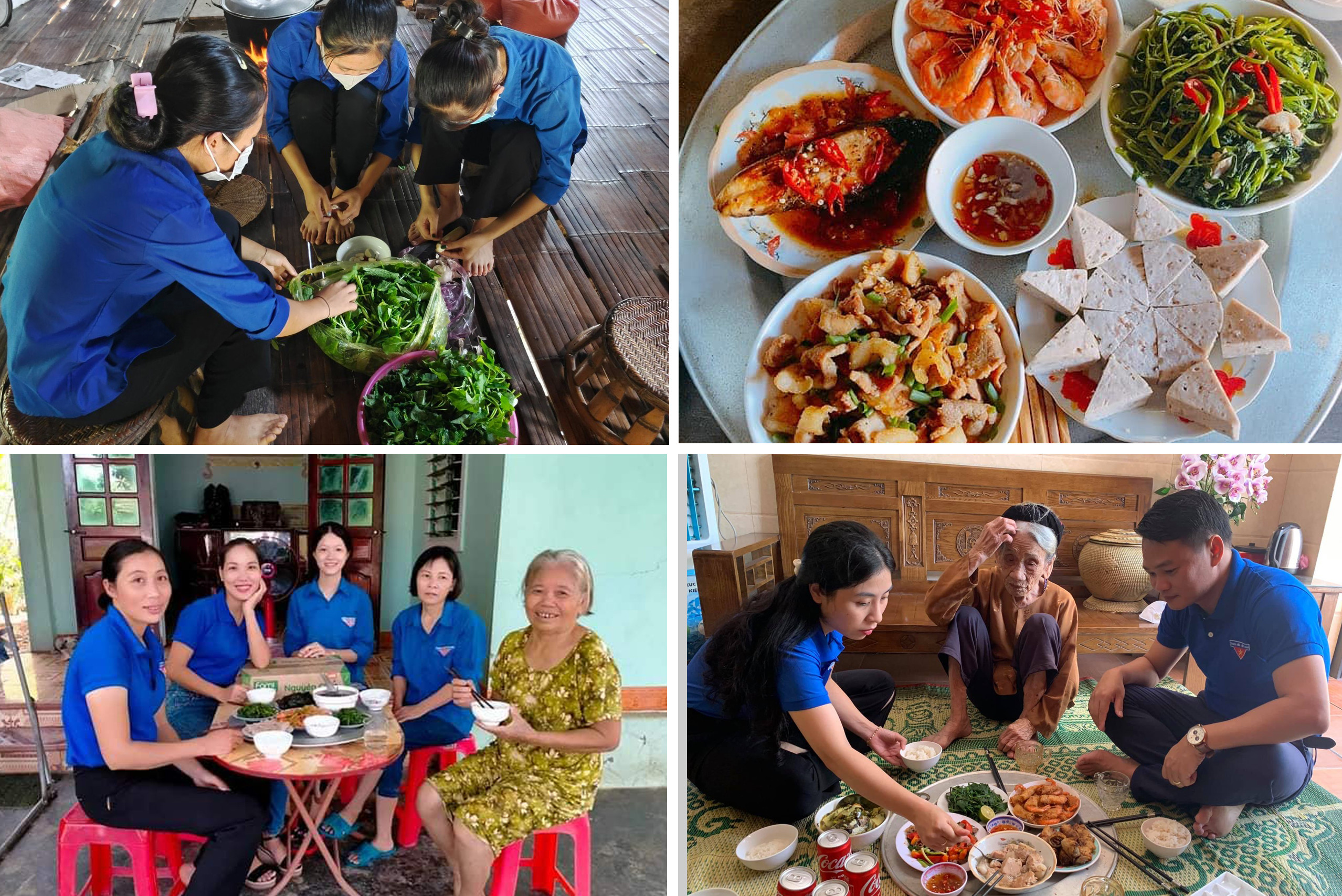 Không chỉ tại huyện Anh Sơn, tháng Bảy này, các cơ sở đoàn tại các huyện Con Cuông, Đô Lương, Nghĩa Đàn... cũng đã có những bữa cơm yêu thương đầm ấm với các gia đình có công neo đơn, già cả và có cuộc sống còn khó khăn. Ảnh: ĐVCC