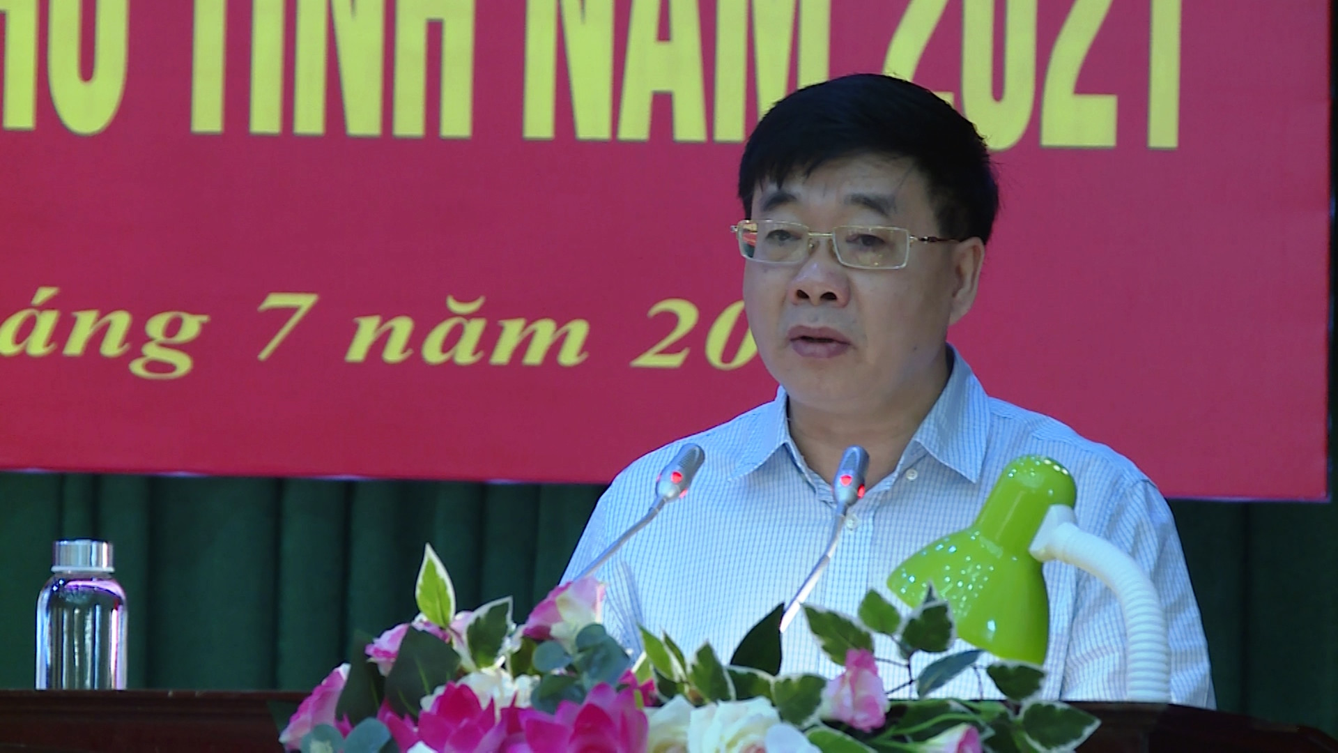 Đồng chí Nguyễn Văn Thông phát biểu khai mạc. Ảnh: Tiến Hùng